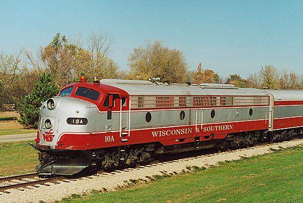 Photo of Modeler's view of Wisc. & Southern E-9A #10A at Boscobel, WI.
