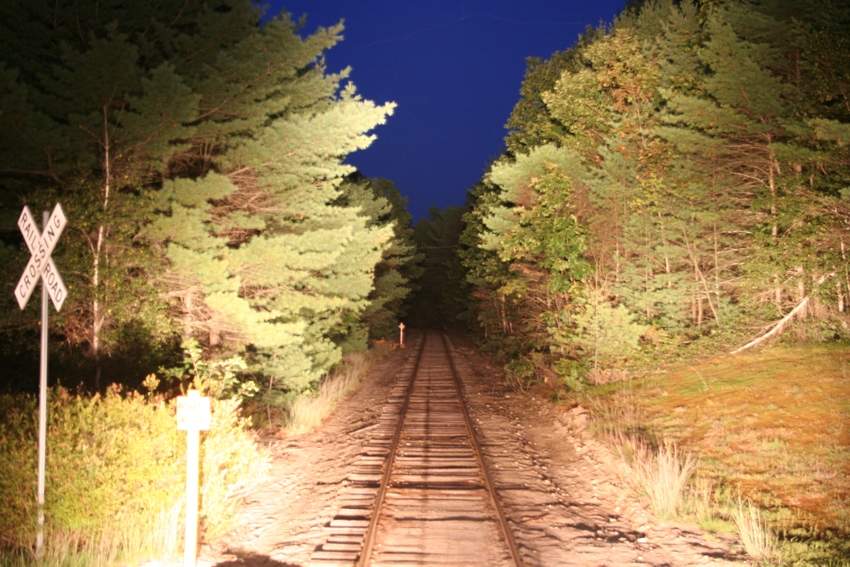 Photo of Wilton Scenic Railroad Cab View at Night