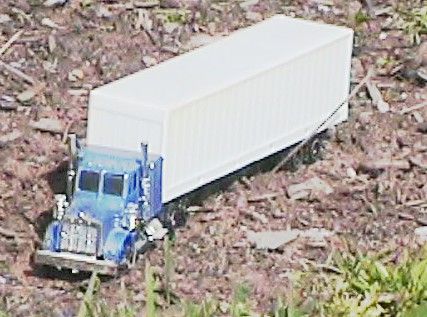Photo of HO model truck outdoors
