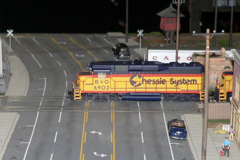 Photo of Chessie 6902 across the street in HO Gauge
