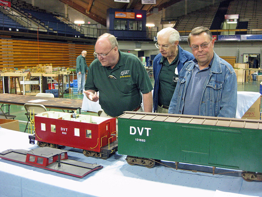 Photo of One Inch Scale freight car models.