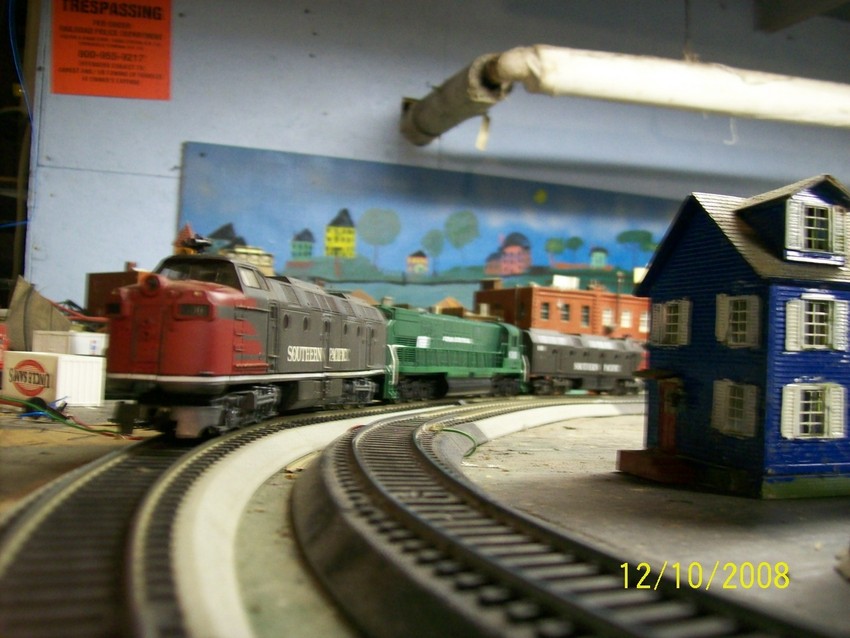 Photo of southern pacific's km's and penncentral c628 on my layout