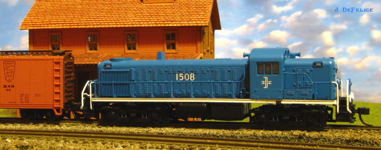 Photo of B&M RS3 #1508 on the Not Quite Model Railroad