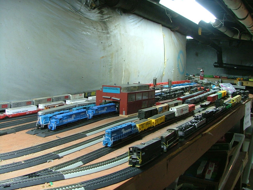 Photo of long shot of my railyard on my layout