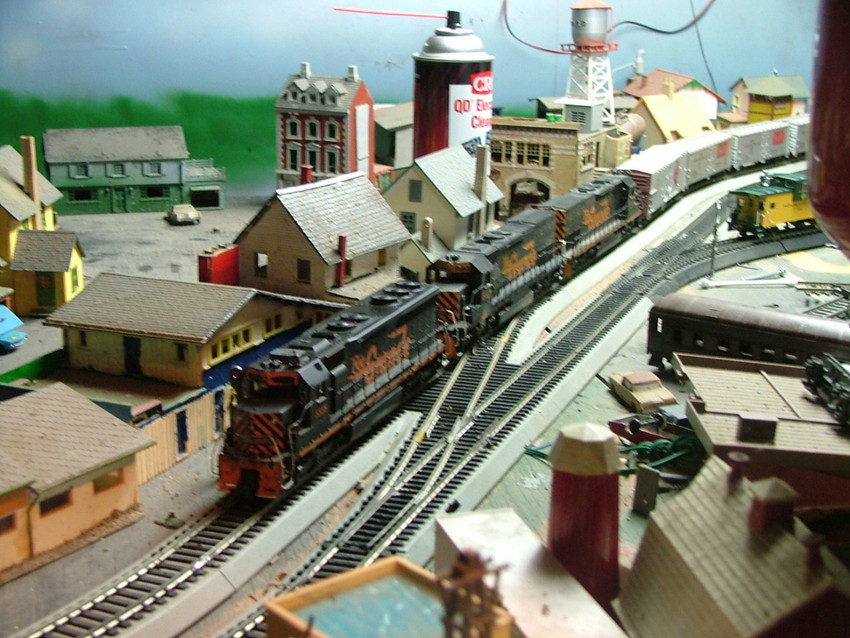 Photo of rio grande sd45 and two rio grande tunnel motors on my layout