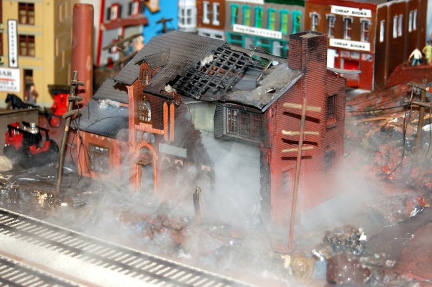 Photo of Conflagration on the HO Scale Layout