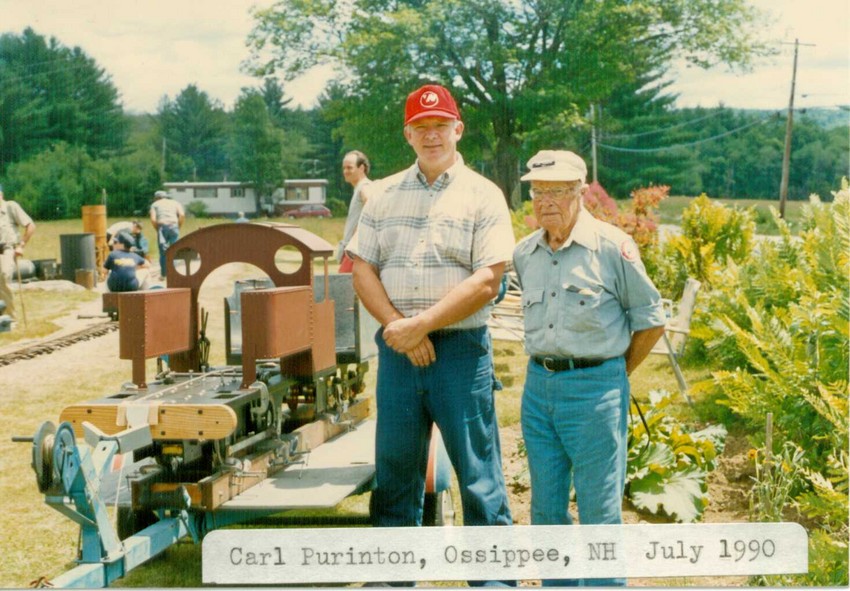 Photo of Lyndam visiting Ossipee Central with Carl Purinton