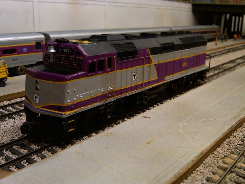 Photo of MBTA F40PH close-up