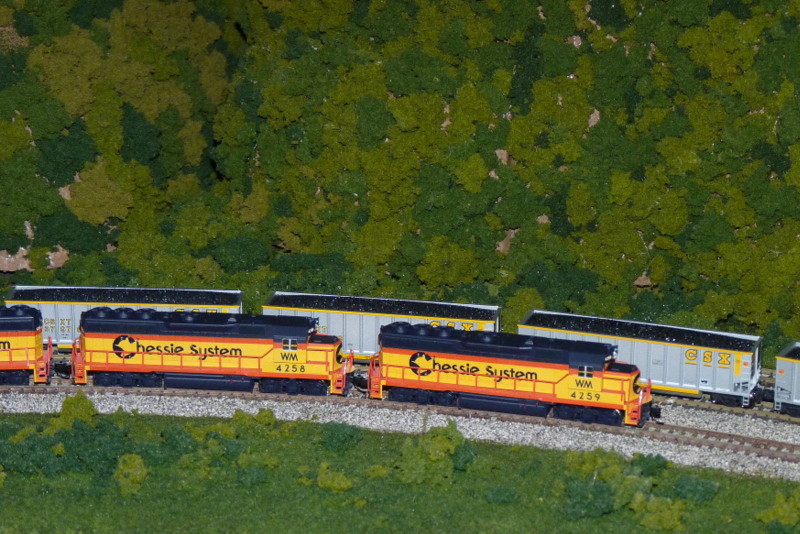 Photo of Chessie on the Curve in N-Gauge