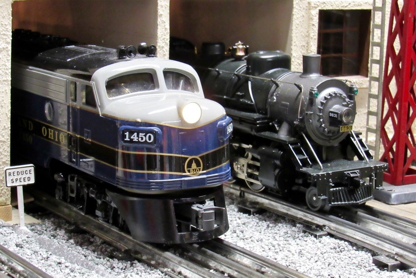 Photo of B&O and PRR on the Home Layout